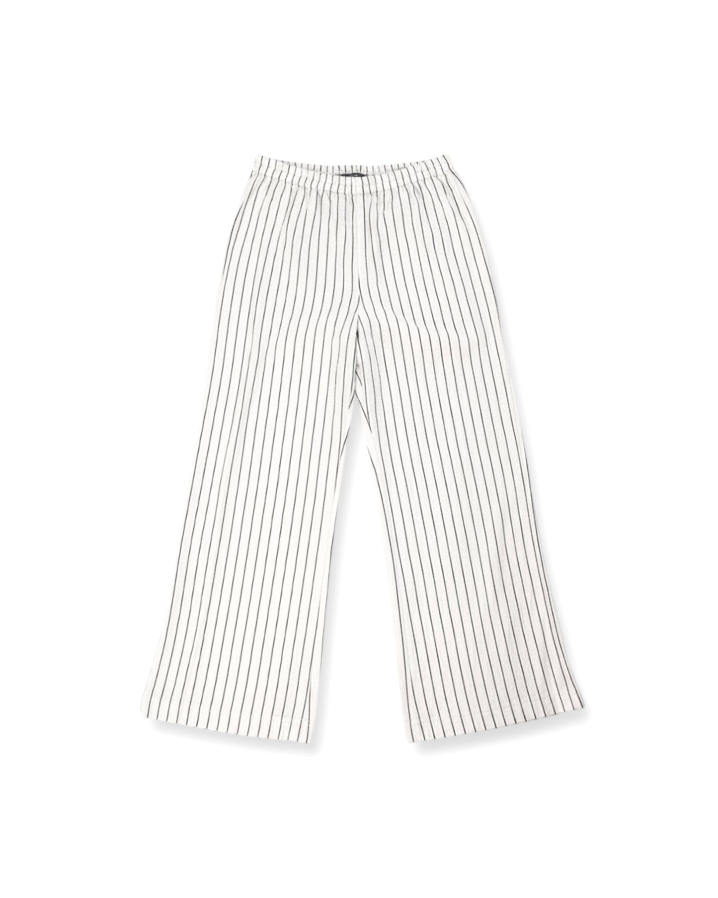 White Striped Wide Legged Pajama
