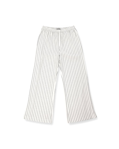 White Striped Wide Legged Pajama