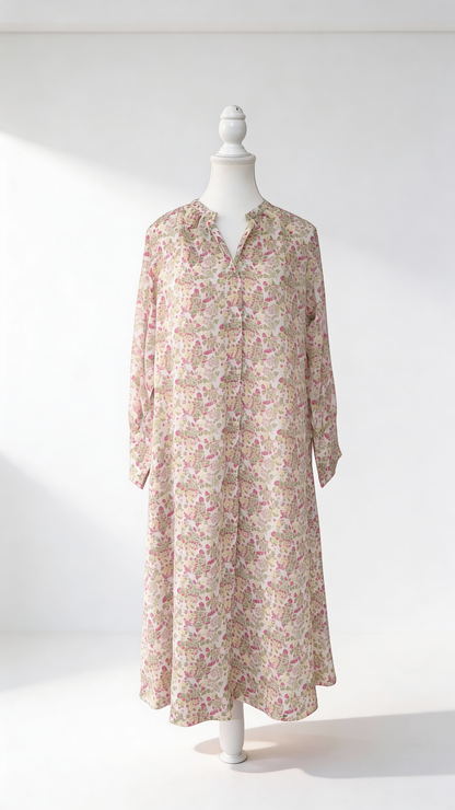 Meadow Mist Floral Shirt Dress