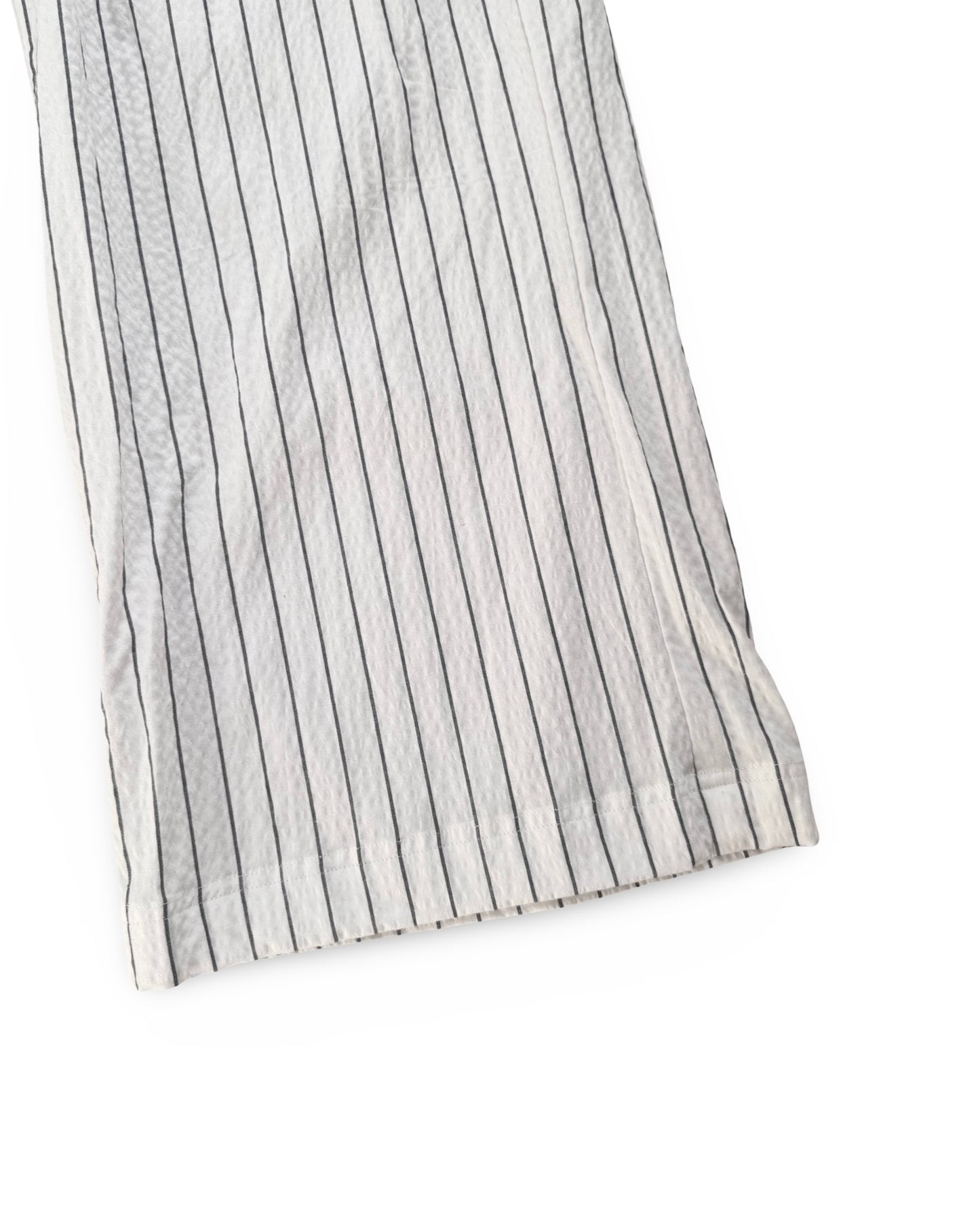 White Striped Wide Legged Pajama