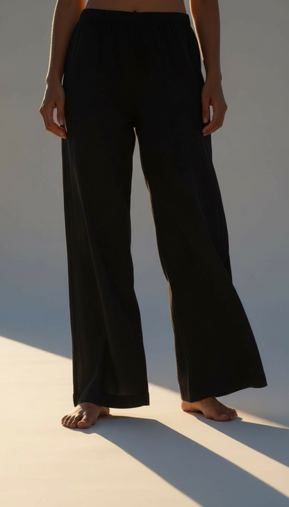 Black cotton plazo / pajama