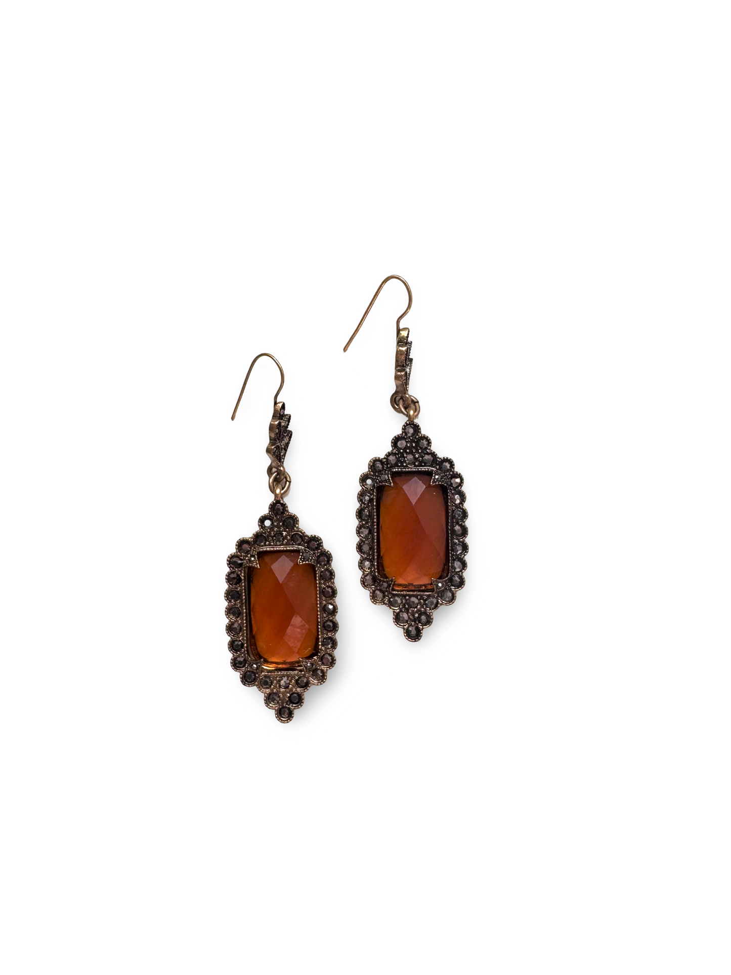 Temple hanging earrings