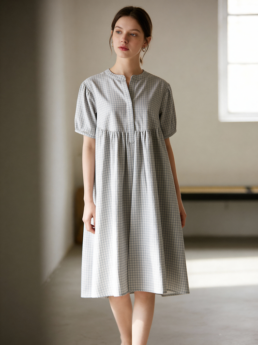 Grey check dress