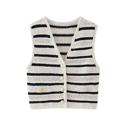 Streak Knitted Tank Top