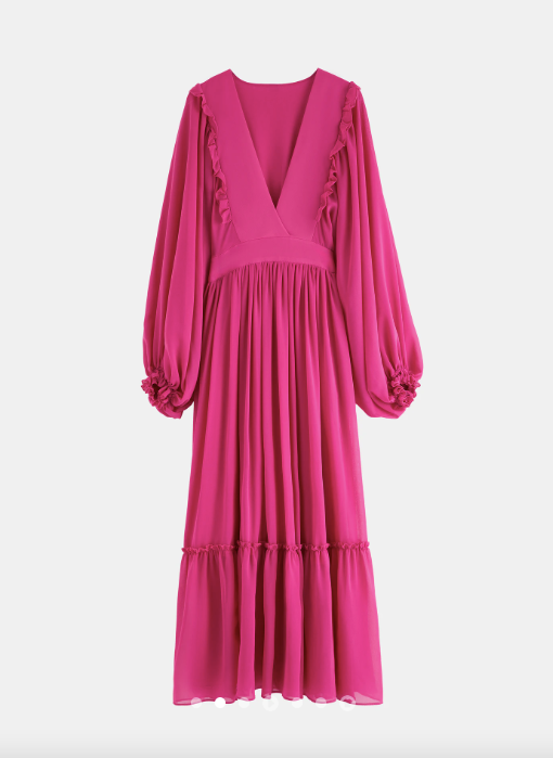 Fushia A-line dress