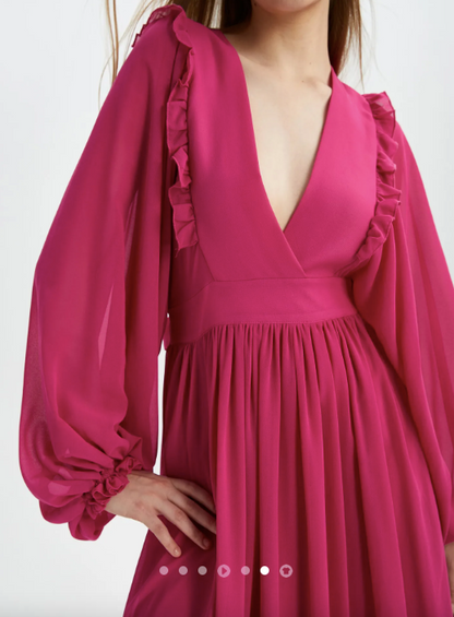 Fushia A-line dress