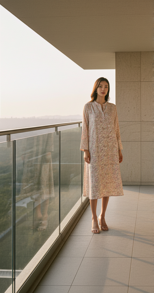 Meadow Mist Floral Shirt Dress